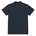 Premium pique polo shirt, Navy, back view