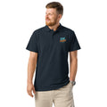 Premium pique polo shirt, Navy, front view