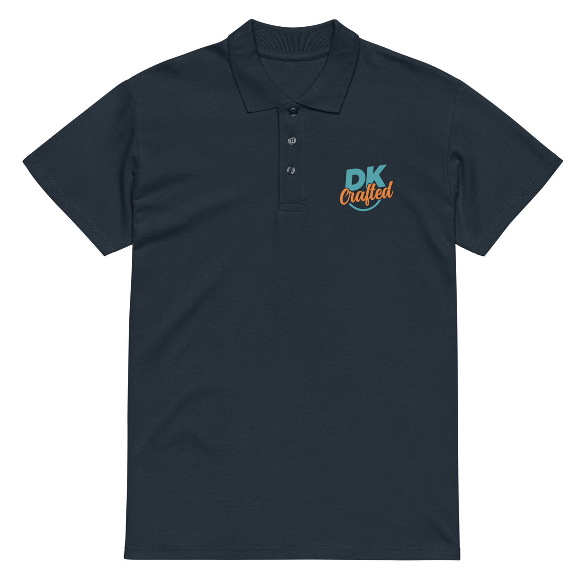 Premium pique polo shirt, Navy, front view
