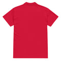 Premium pique polo shirt, Red, back view