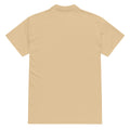 Premium pique polo shirt, Sand, back view