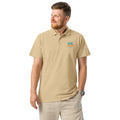 Premium pique polo shirt, Sand, front view