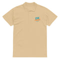 Premium pique polo shirt, Sand, front view