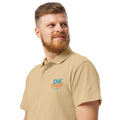 Premium pique polo shirt, Sand, left front view