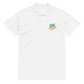 Premium pique polo shirt, White, front view