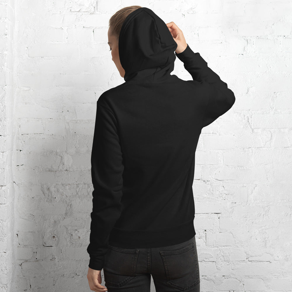 Soft and comfy unisex hoodie, Black, back view