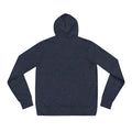 Soft and comfy unisex hoodie, Heather Navy, back view