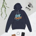 Soft and comfy unisex hoodie, Heather Navy, front view