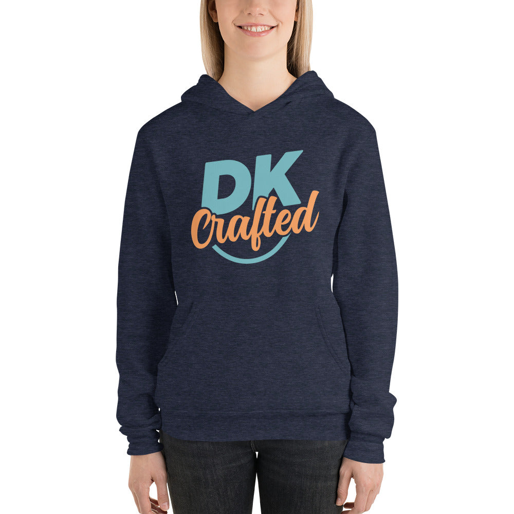 Soft and comfy unisex hoodie, Heather Navy, front view