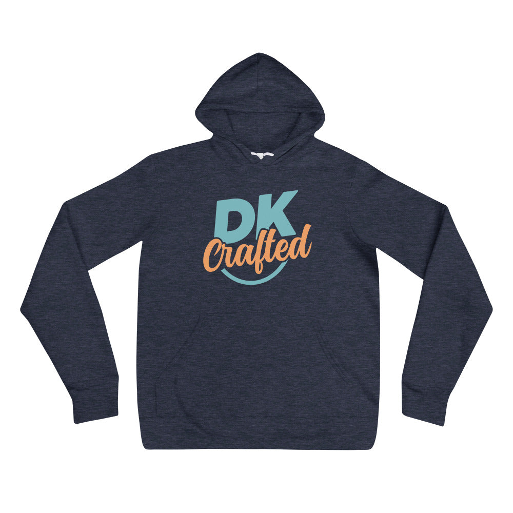 Soft and comfy unisex hoodie, Heather Navy, front view