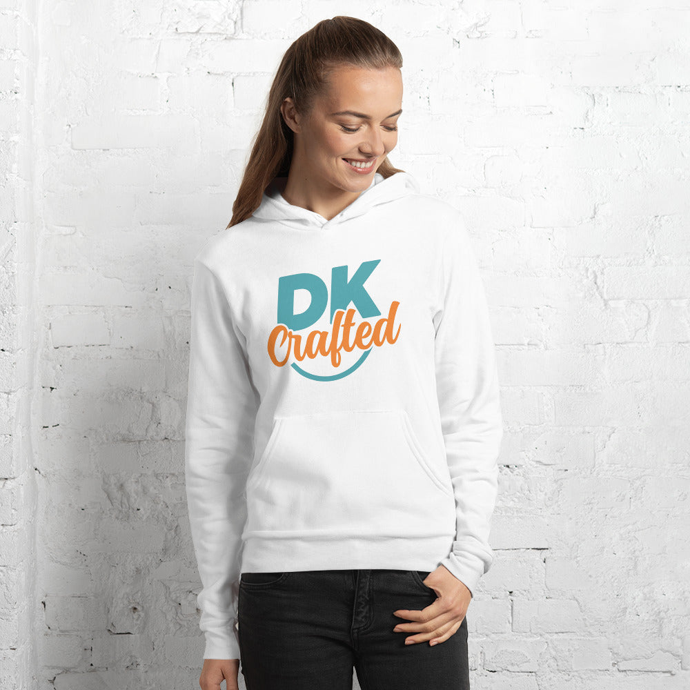 Soft and comfy unisex hoodie, White, front view