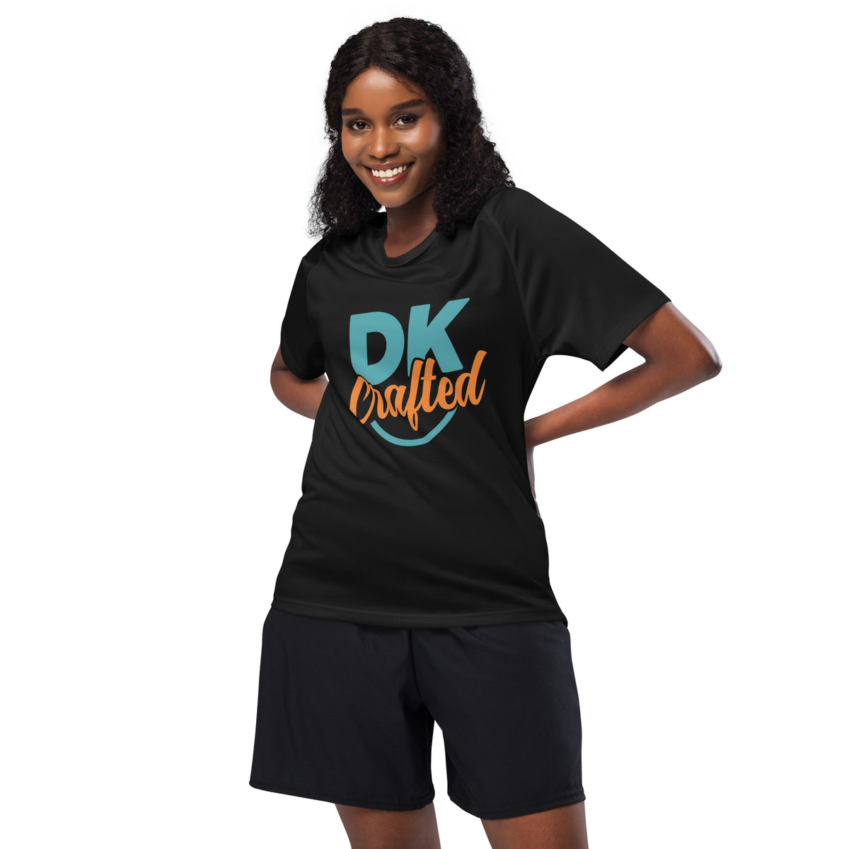 Unisex sports jersey, Black, front view