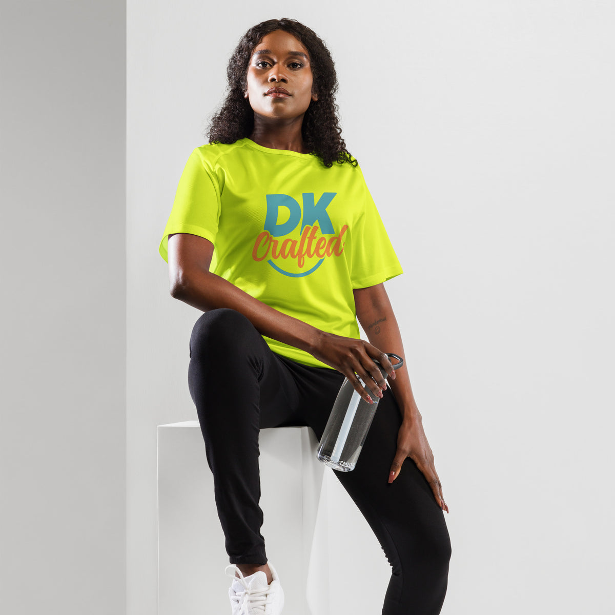 Unisex sports jersey, Neon Yellow, front view
