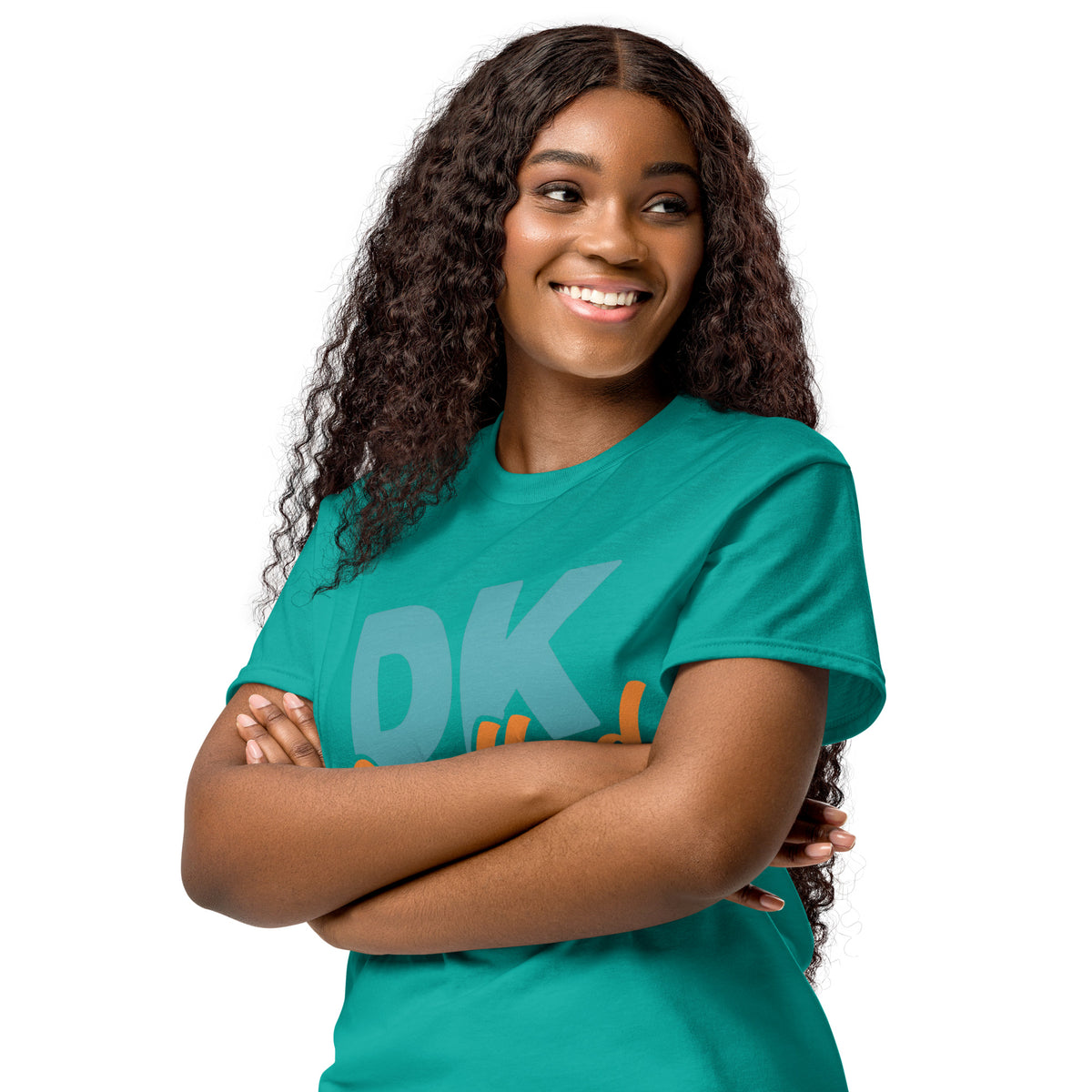 DryBlend T-Shirt in Jade Dome, left front view