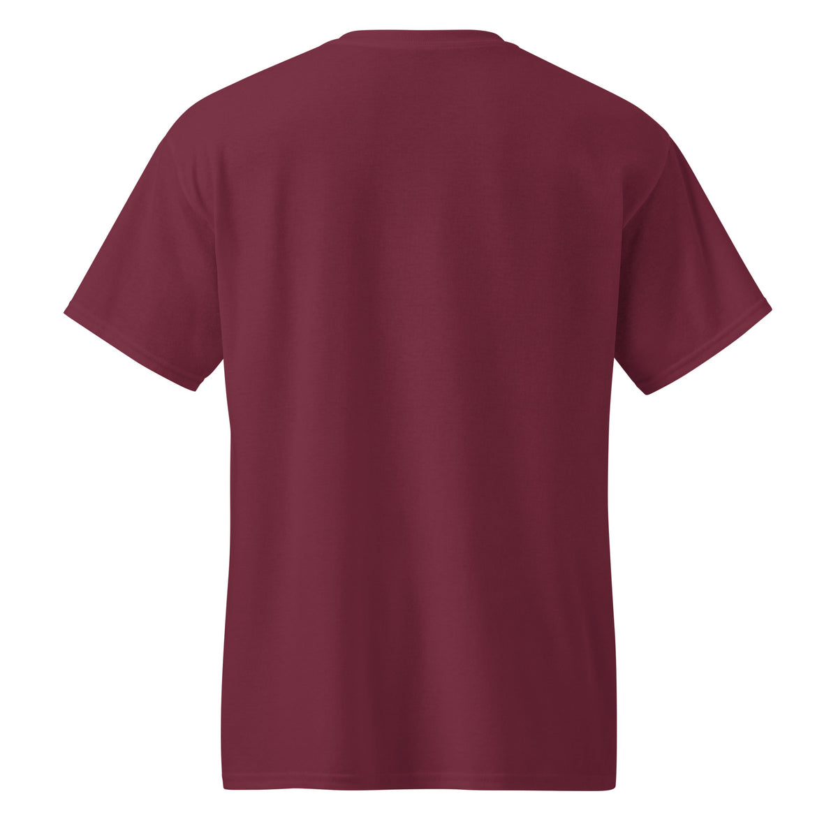 DryBlend T-Shirt in Maroon, back view