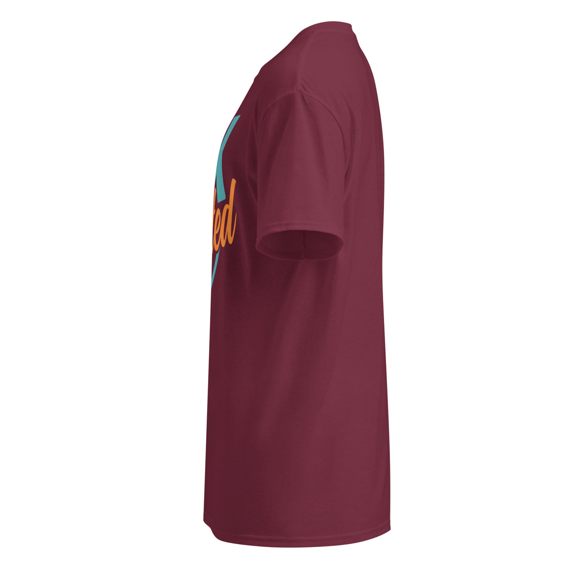 DryBlend T-Shirt in Maroon, left side view