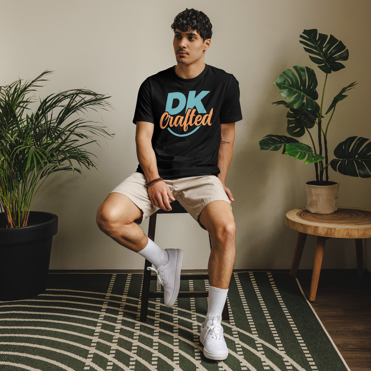 Unisex staple t-shirt, Black, front view