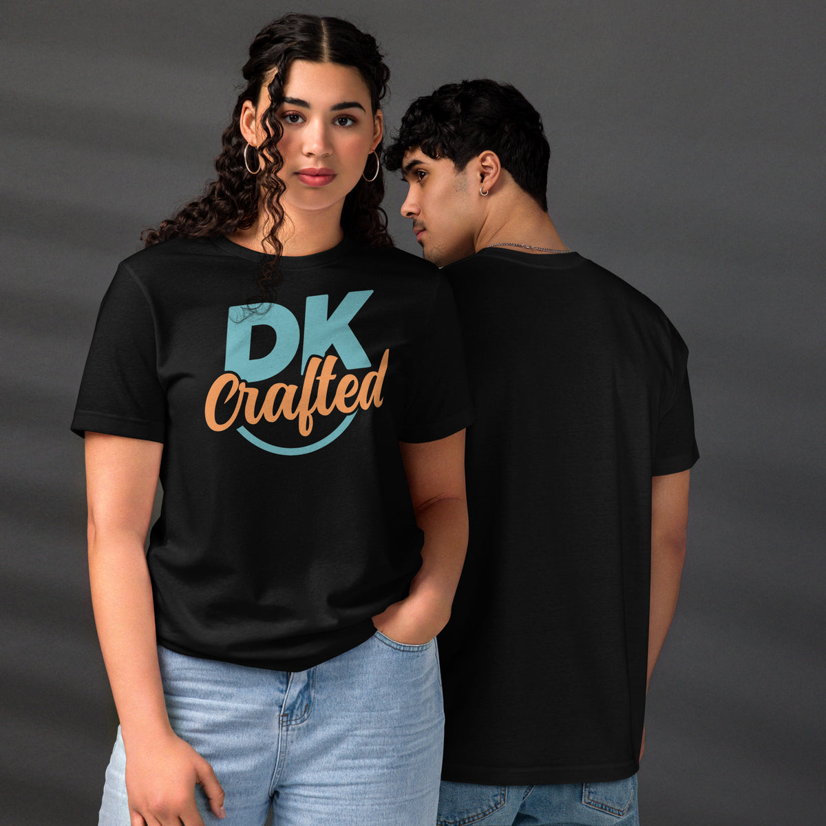 Unisex staple t-shirt, Black, front and back view