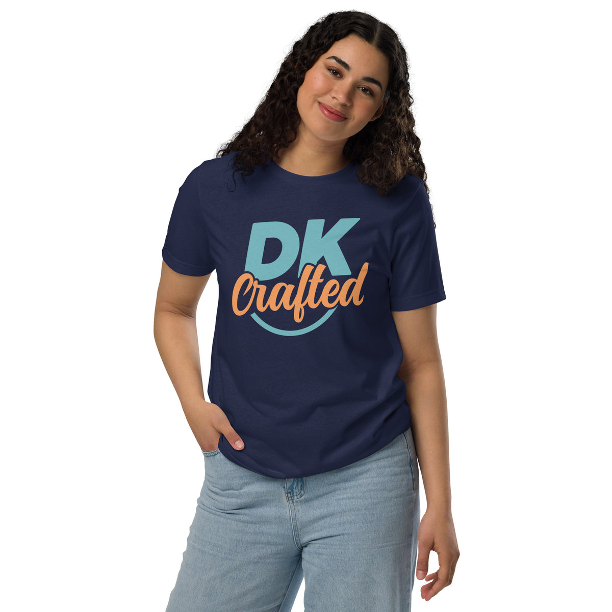Unisex staple eco t-shirt, Navy, front view