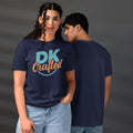 Unisex staple eco t-shirt, Navy, front and back view