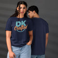 Unisex staple t-shirt, Navy, front and back view