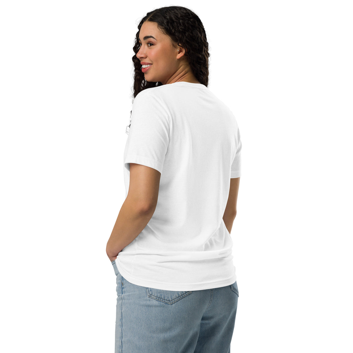 Unisex staple eco t-shirt, White, back view
