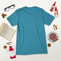 Short sleeve t-shirt, Aqua Triblend, back view