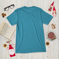 Short sleeve t-shirt, Aqua Triblend, back view