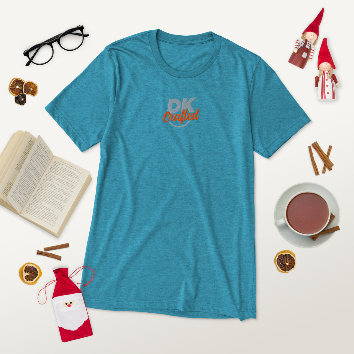 Short sleeve t-shirt, Aqua Triblend, front view