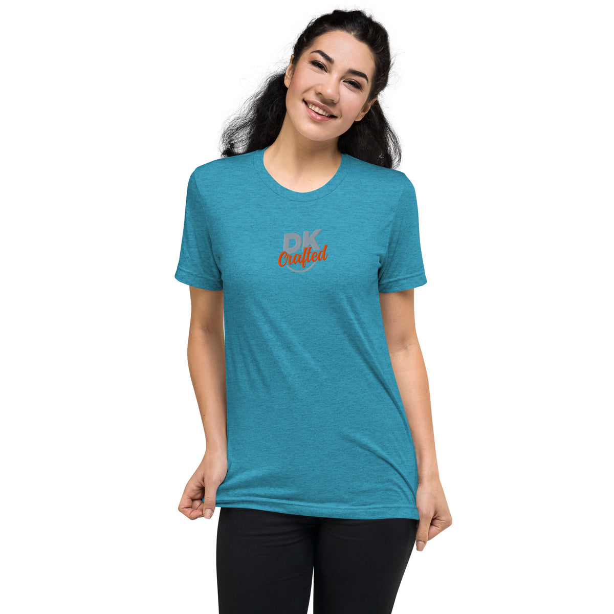 Short sleeve t-shirt, Aqua Triblend, front view