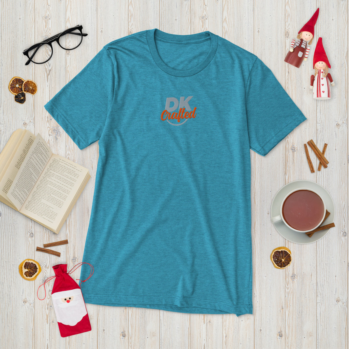Short sleeve t-shirt, Aqua Triblend, front view