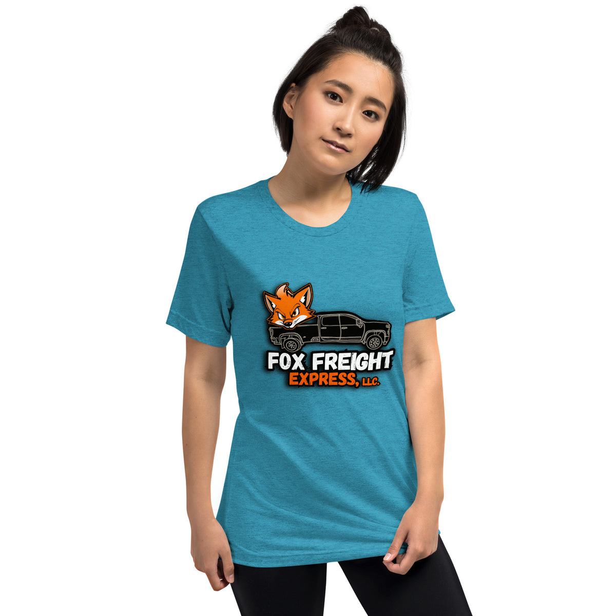 Vintage Tri-Blend Short Sleeve T-shirt, Aqua Triblend, front view