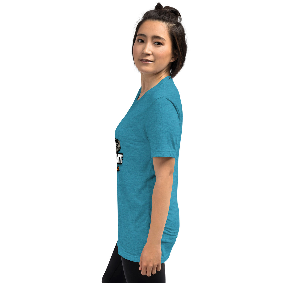 Vintage Tri-Blend Short Sleeve T-shirt, Aqua Triblend, left side view