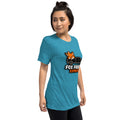 Vintage Tri-Blend Short Sleeve T-shirt, Aqua Triblend, right-front view