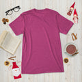 Short sleeve t-shirt, Berry Triblend, back view