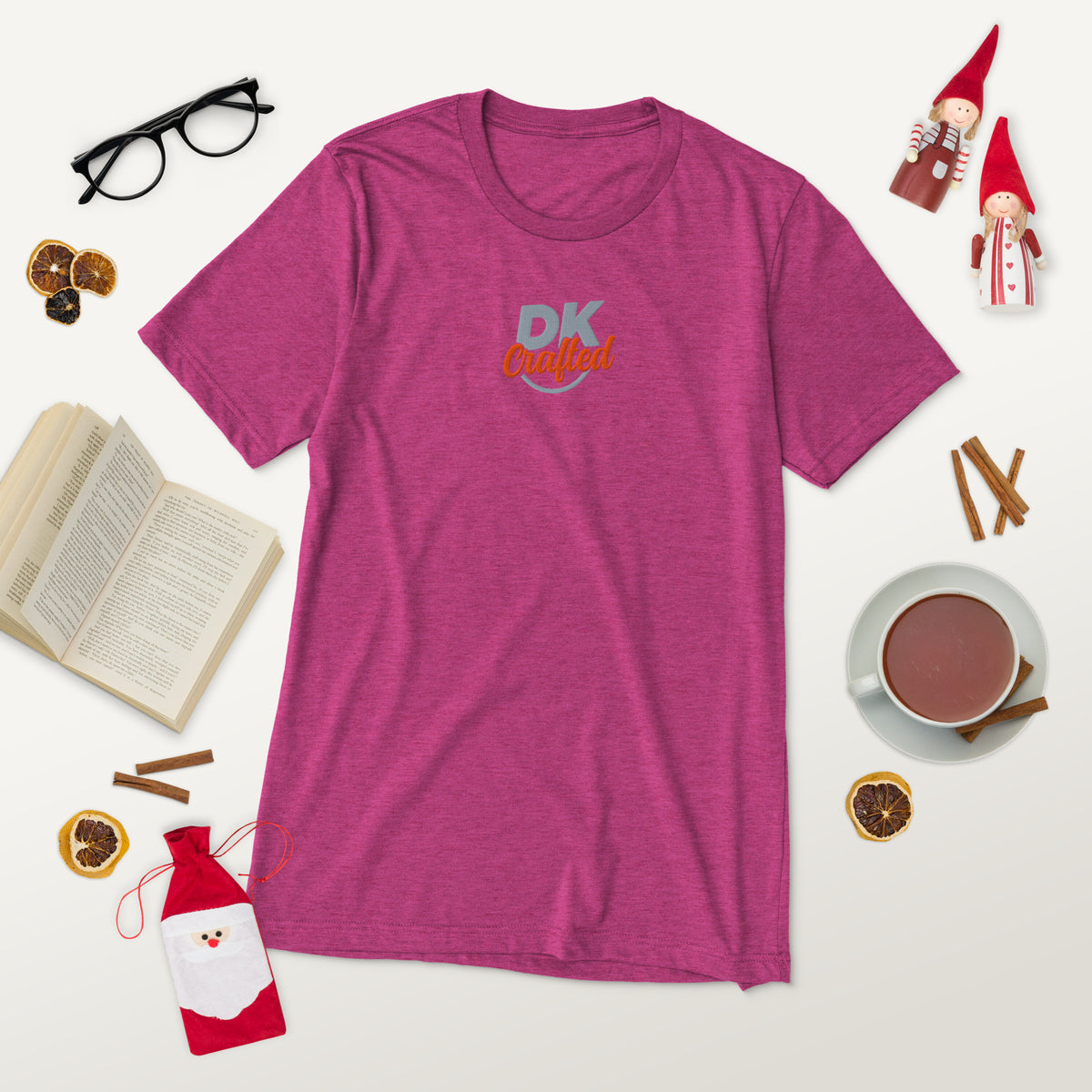 Short sleeve t-shirt, Berry Triblend, front view