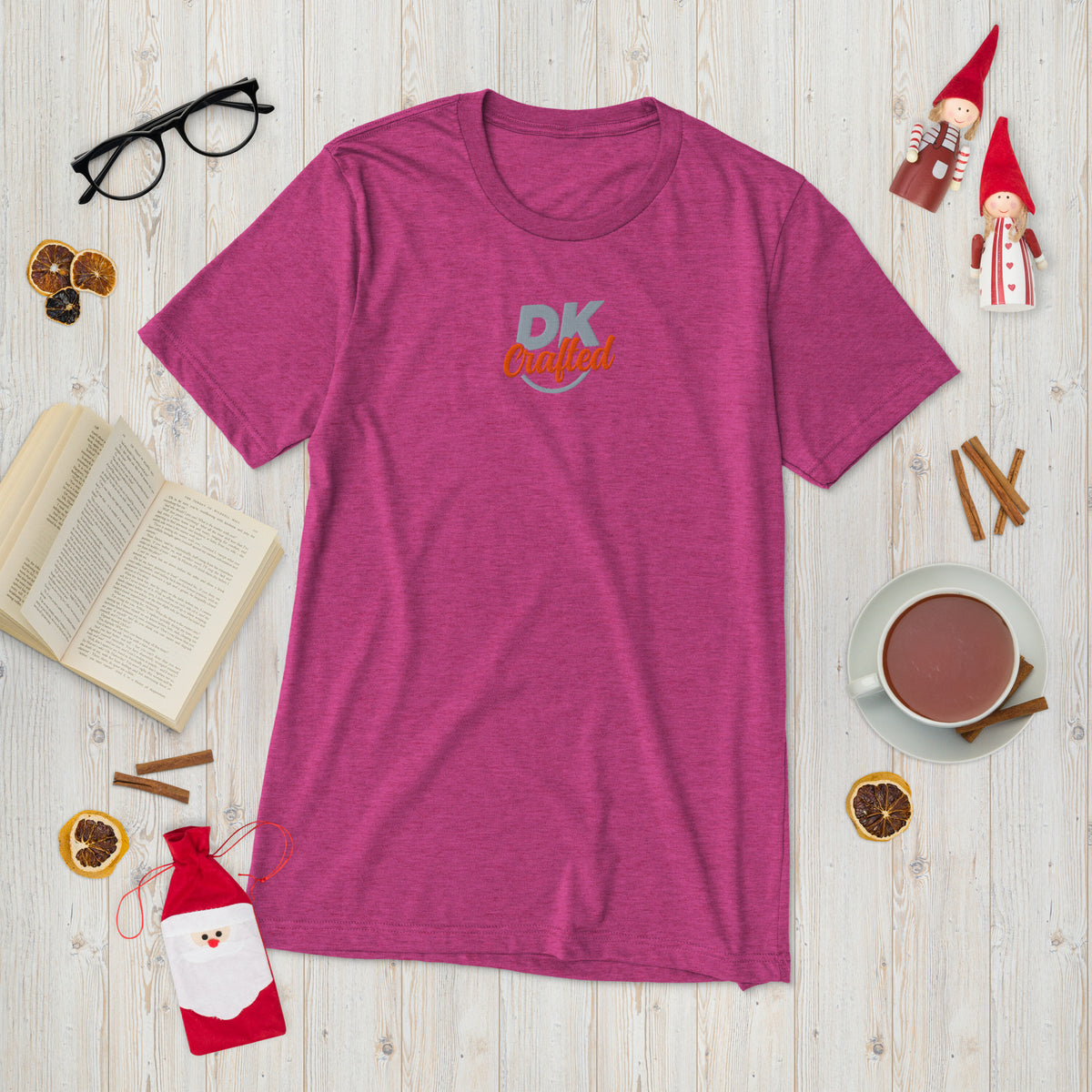 Short sleeve t-shirt, Berry Triblend, front view