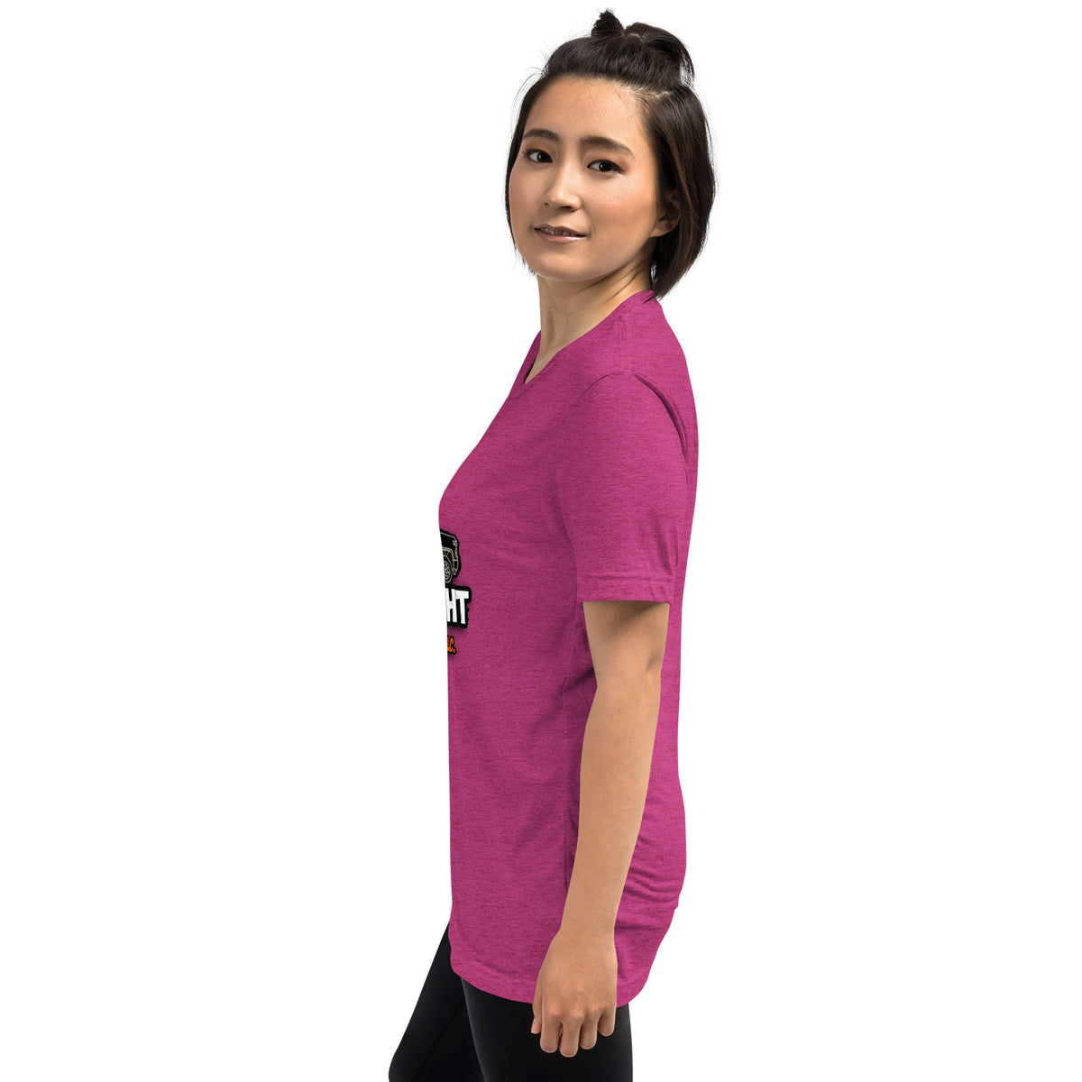 Vintage Tri-Blend Short Sleeve T-shirt, Berry Triblend, left side view