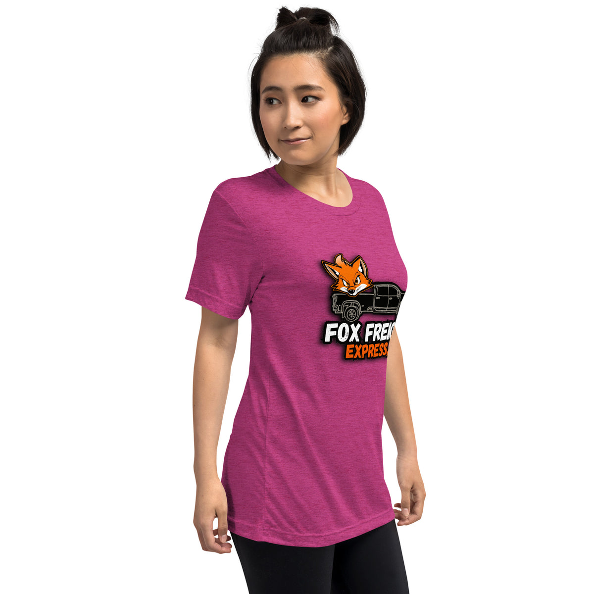 Vintage Tri-Blend Short Sleeve T-shirt, Berry Triblend, right-front view