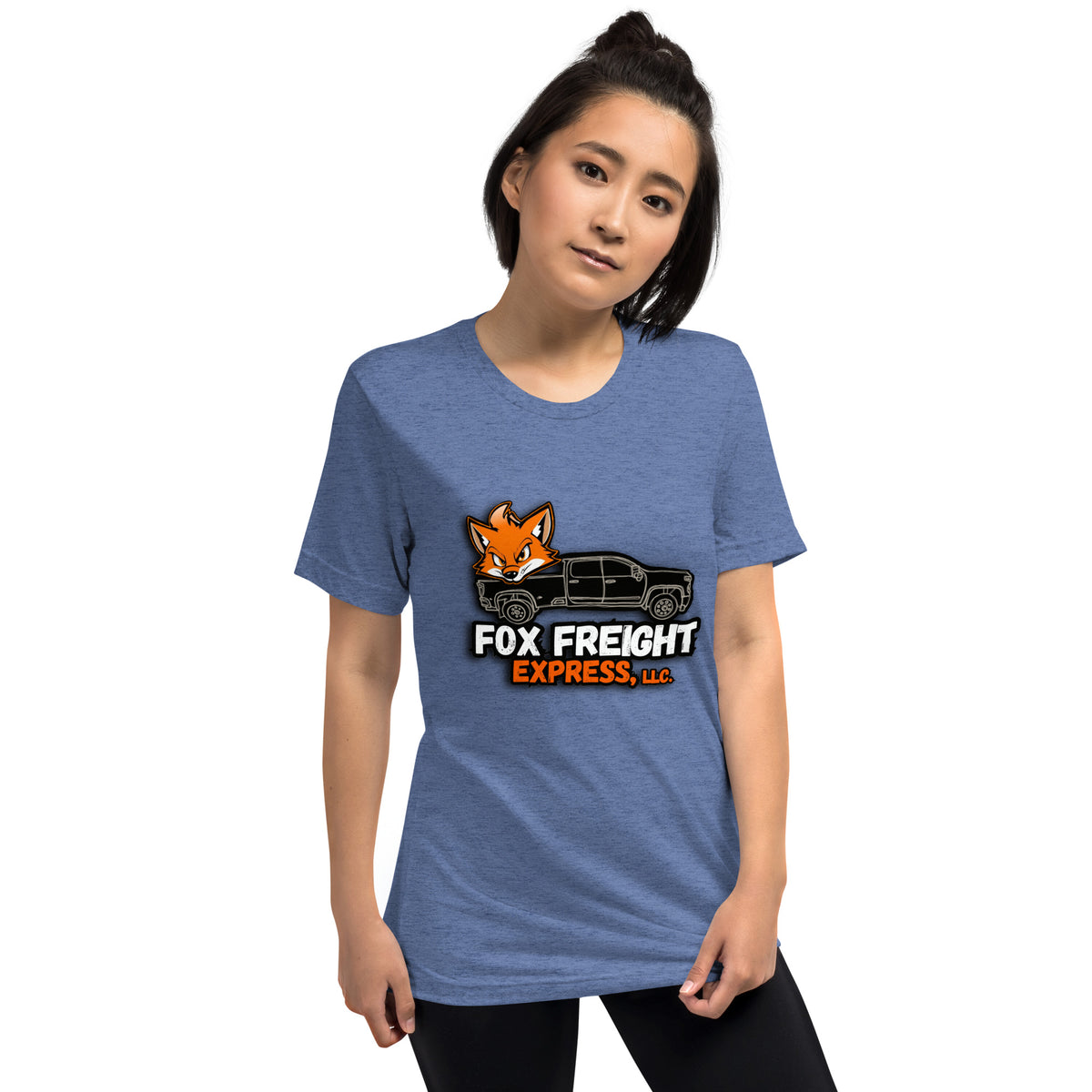 Vintage Tri-Blend Short Sleeve T-shirt, Blue Triblend, front view