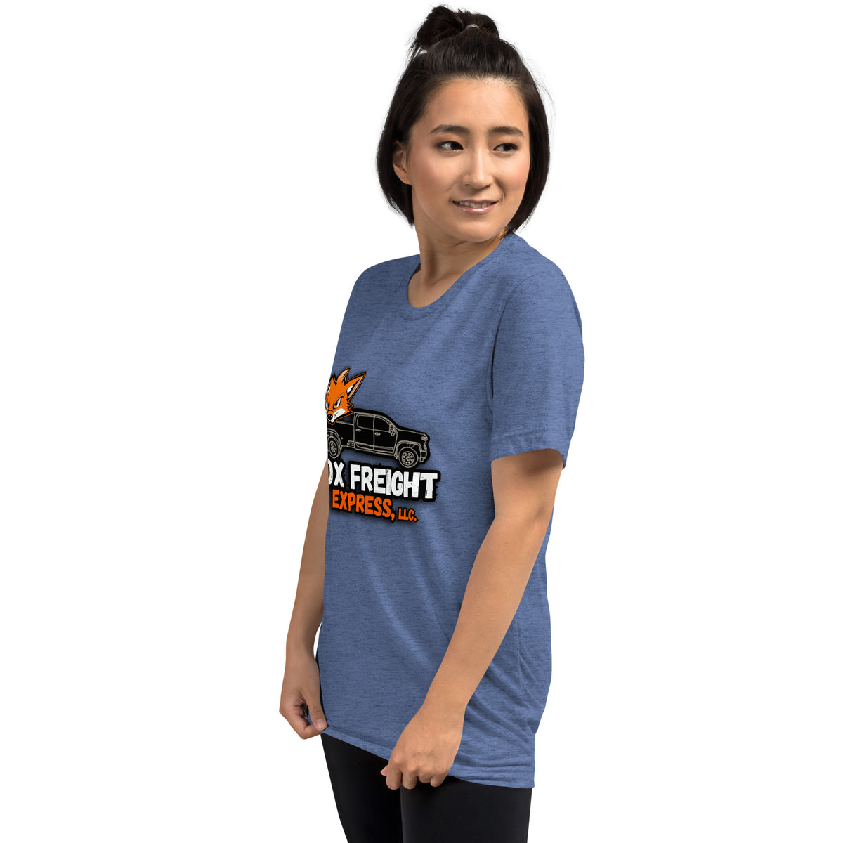 Vintage Tri-Blend Short Sleeve T-shirt, Blue Triblend, left-front view