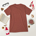 Short sleeve t-shirt, Clay Triblend, back view