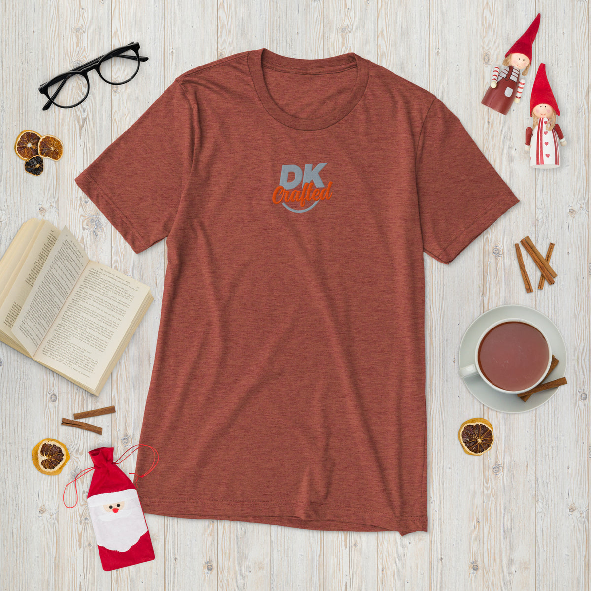 Short sleeve t-shirt, Clay Triblend, front view