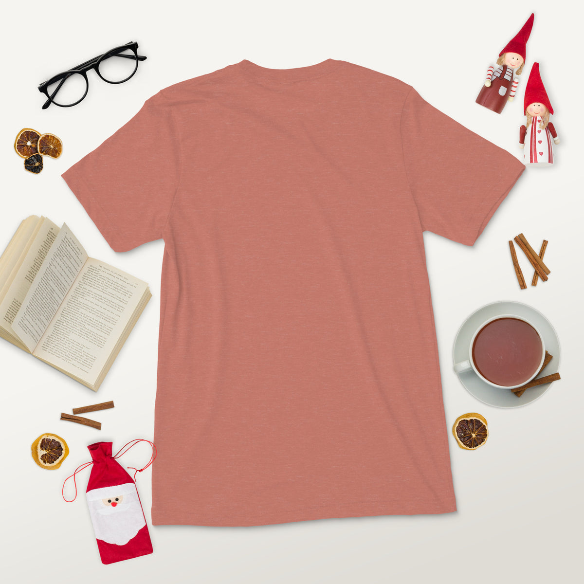 Short sleeve t-shirt, Mauve Triblend, back view