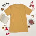 Short sleeve t-shirt, Mustard Triblend, back view