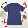 Short sleeve t-shirt, Navy Triblend, back view