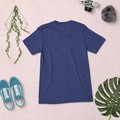 Short sleeve t-shirt, Navy Triblend, back view