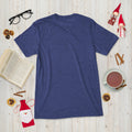 Short sleeve t-shirt, Navy Triblend, back view