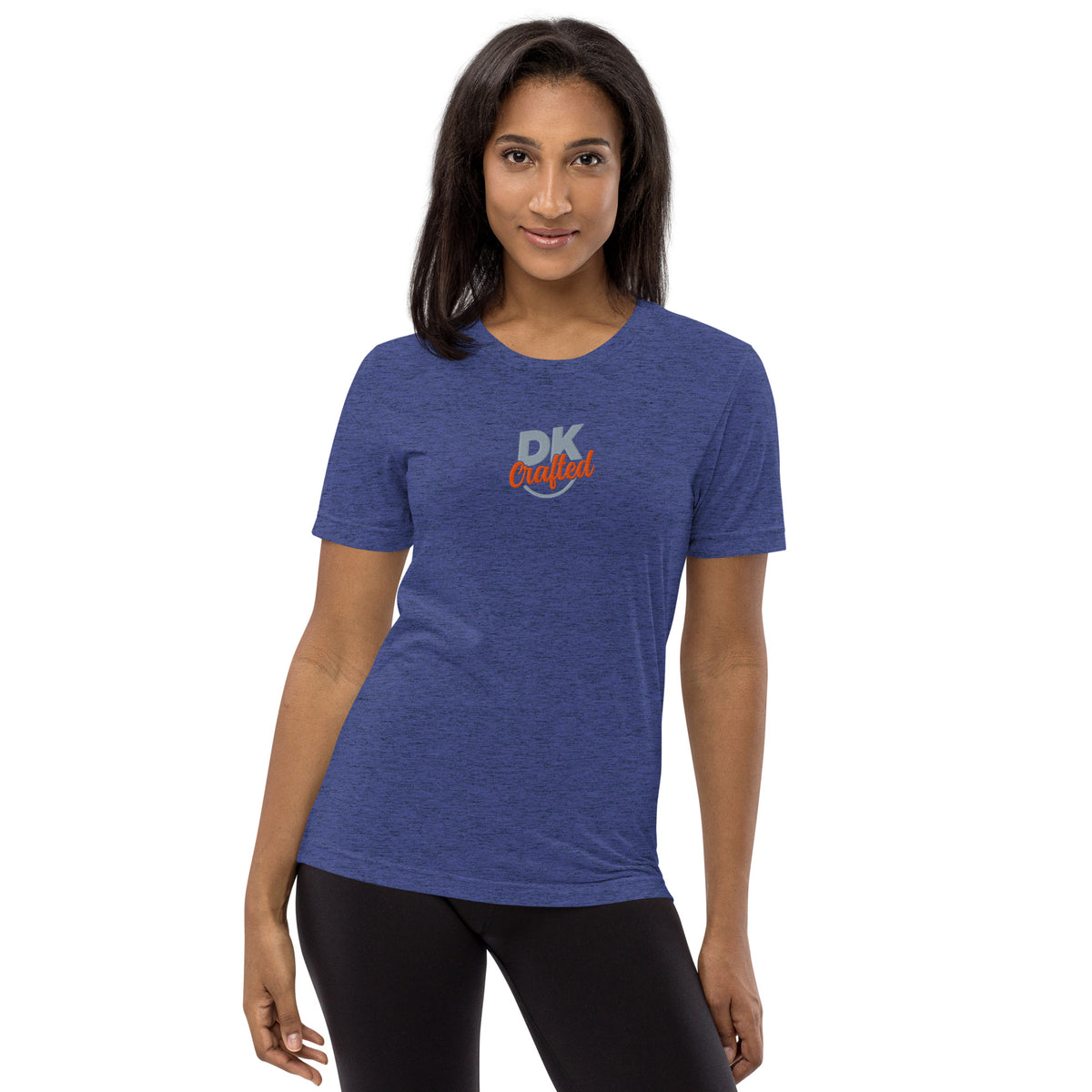 Short sleeve t-shirt, Navy Triblend, front view