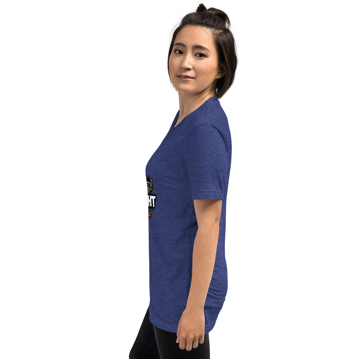 Vintage Tri-Blend Short Sleeve T-shirt, Navy Triblend, left side view